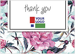 Select a verse or write your own. Floral Logo Thank You Card D8047D-V